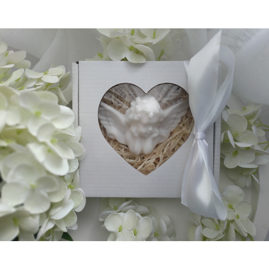 Mydełko aniołek, podziękowania dla gości, Komunia, Chrzest, Ślub