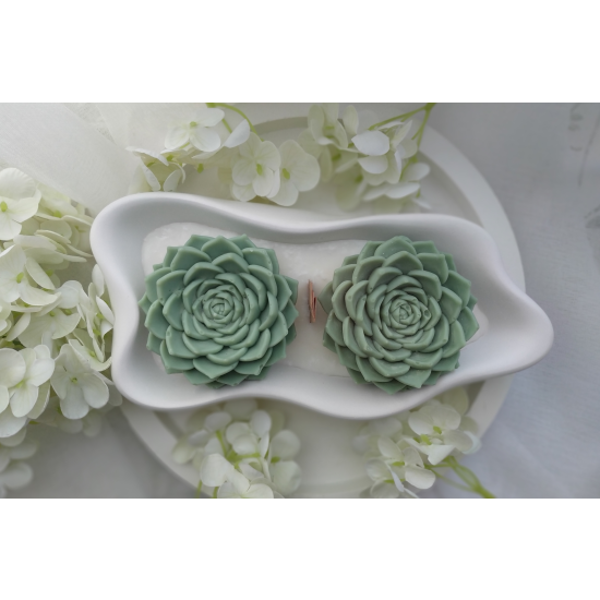 Duża świeca sojowa z kaktusami