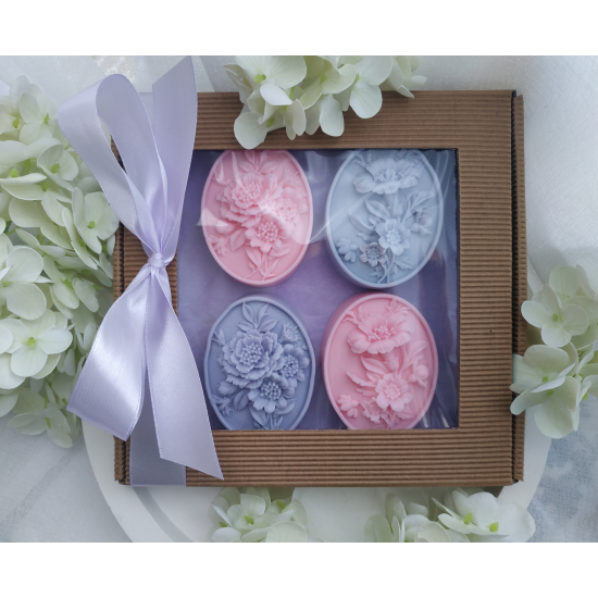 Zestaw mydeł róża i lawenda Dzień Kobiet