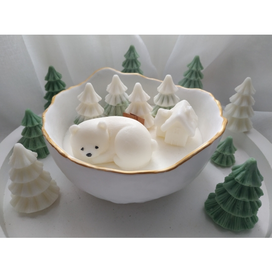 Świeca świąteczna marcepan