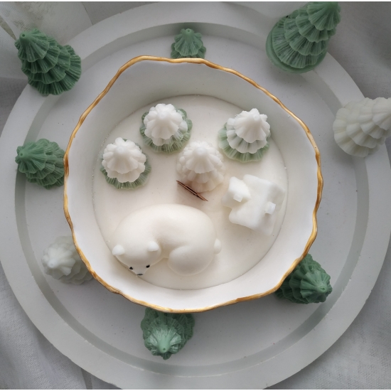 Świeca świąteczna marcepan