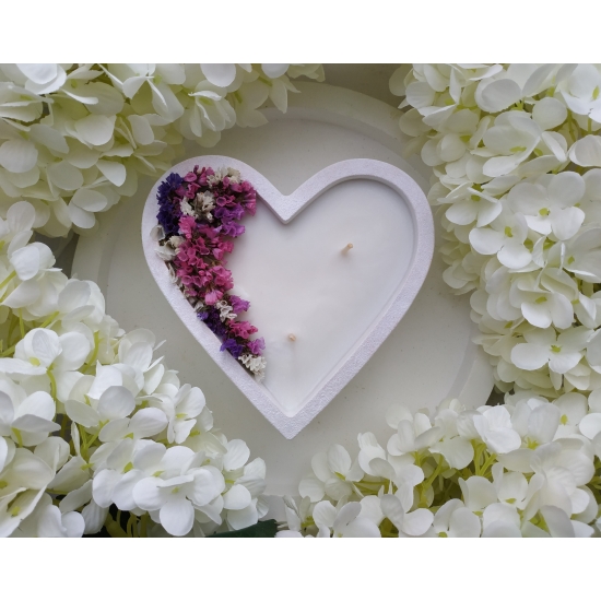 Świeca sojowa serce Dzień Babci