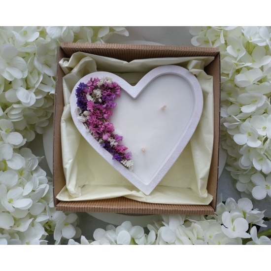 Świeca sojowa serce Dzień Babci