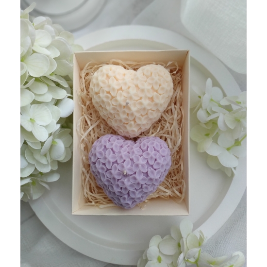 Świece sojowe serca